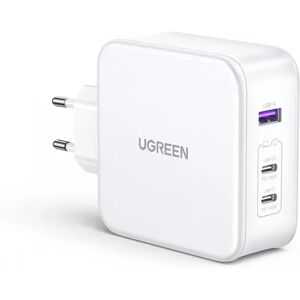 Ugreen Nexode 140w Usb-C Pd Gan - 3-Port Väggladdare + Usb-C Kabel 1.5m - Vit