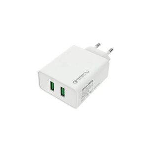Colorway AC Charger 2xUSB Quick Charge 3.0, 36W - Vit USB Väggladdare