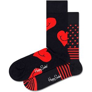 Happy Socks I Heart You Socks Gift Set 2-Pack, Black/Mult, 36-40