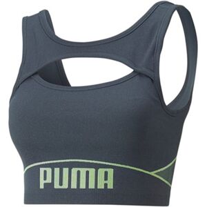 Puma Formknit Seamless Training Bra Dam, M, Dark Night-Fizzy Lime Puma Formknit Seamless Training Bra Dam, M, Dark Night-Fizzy Lime