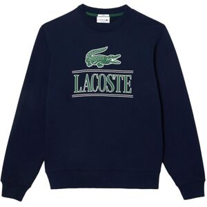 Lacoste Cotton Fleece Branded Jogger Sweatshirt, Navy Blue, L