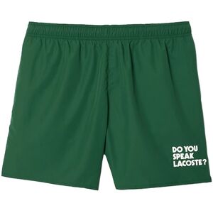 Lacoste Mid Lenght Slogan Swim Trunks Herr, Green, M