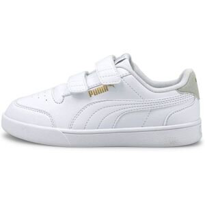 Puma Shuffle V PS Junior, 28, Puma White-Puma White-Gray Violet-Puma Team Gold