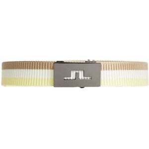 J.Lindeberg Roy Webbing Stripe Belt Herr, 105, Wax Yellow