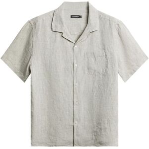 J.Lindeberg Elio Linen Melange Shirt Herr, OIL GREEN, M