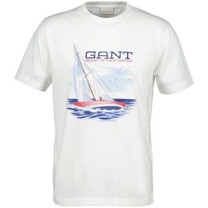 GANT GRAPHIC SS TSHIRT HERR, Eggshell, L GANT GRAPHIC SS TSHIRT HERR, Eggshell, L