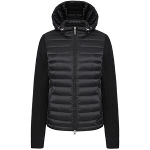 Colmar Hooded Jacket With Knit Sleeves Dam, Black, 38 Colmar Hooded Jacket With Knit Sleeves Dam, Black, 38