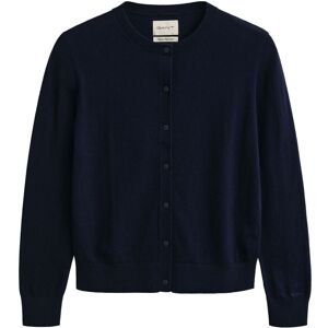 GANT LIGHT KNIT C-NECK CARDIGAN DAM, EVENING BLUE, M GANT LIGHT KNIT C-NECK CARDIGAN DAM, EVENING BLUE, M