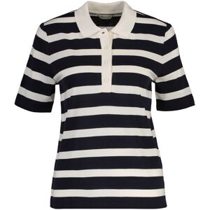 GANT REG STRIPED SS POLO DAM, EVENING BLUE, XS GANT REG STRIPED SS POLO DAM, EVENING BLUE, XS