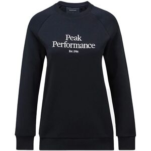 Peak Performance Original Crew Dam, L, BLACK-OFFWHITE