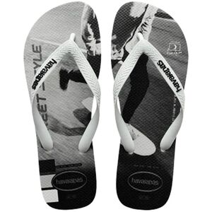 Havaianas Hype Flip Flops, 39/40, White Black 2594