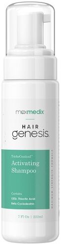 maxmedix HairGenesis Trichoceutical Activating Shampoo - Schampo för Tunt Hår som Motverkar och Minskar Håravfall - 222 ml pumpflaska - Unisex Formula maxmedix HairGenesis Trichoceutical Activating Shampoo - Schampo för Tunt Hår som Motverkar och Minskar Håravfall - 222 ml pumpflaska - Unisex Formula