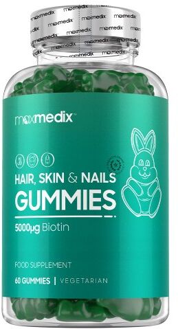 Maxmedix Gummies för Hår, Hud & Naglar - 60 st godisvitaminer - Tillskott för hår och naglar - Med biotin, zink och vitaminer Maxmedix Gummies för Hår, Hud & Naglar - 60 st godisvitaminer - Tillskott för hår och naglar - Med biotin, zink och vitaminer