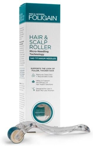 Foligain Dermaroller/skinroller för hårbotten - Stimulerar hårtillväxten & motverkar håravfall - Med 540 högkvalitativa mikronålar Foligain Dermaroller/skinroller för hårbotten - Stimulerar hårtillväxten & motverkar håravfall - Med 540 högkvalitativa mikronålar