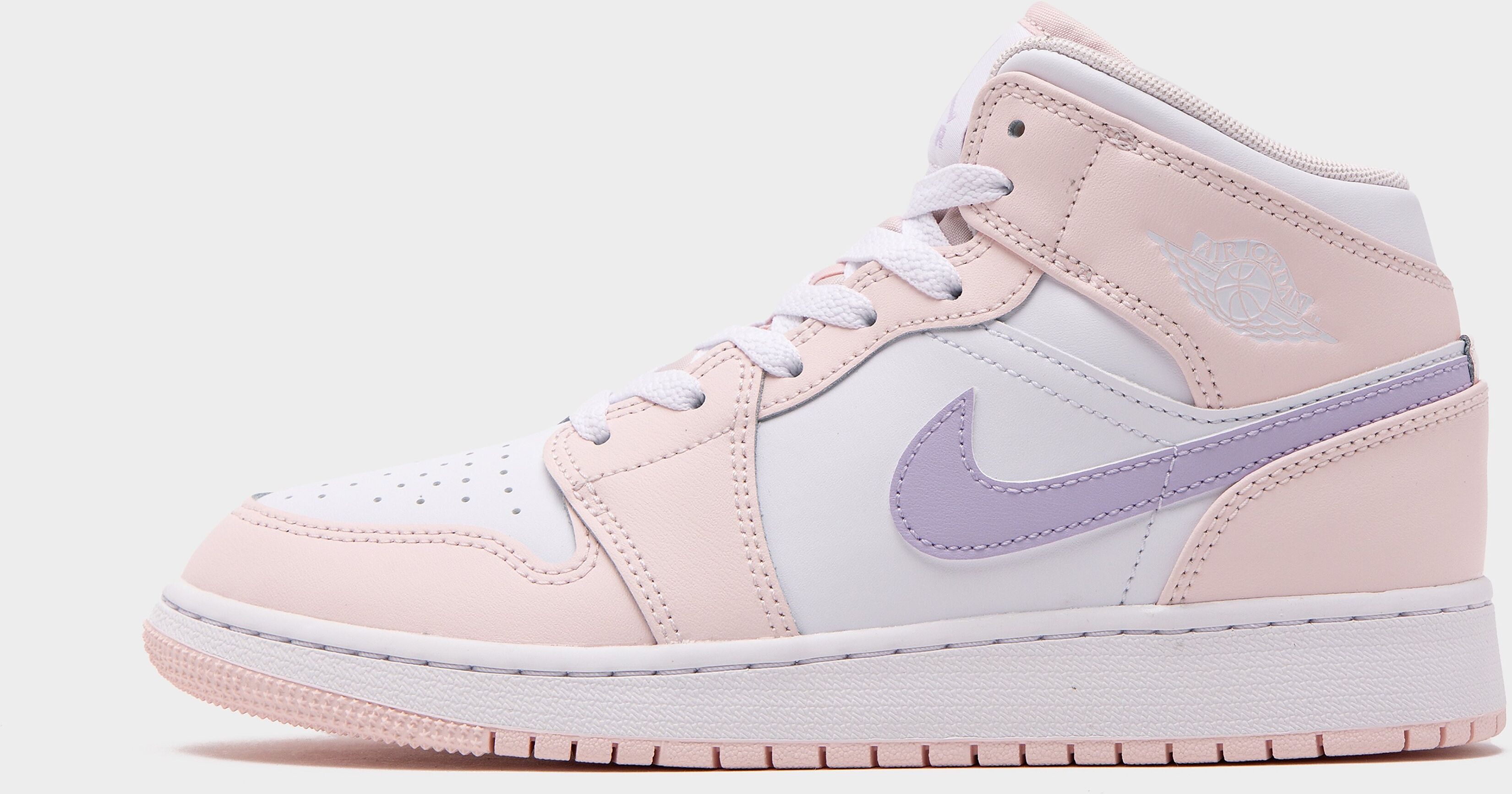 Jordan Air 1 Mid Junior - Pink Wash/White/Violet Frost