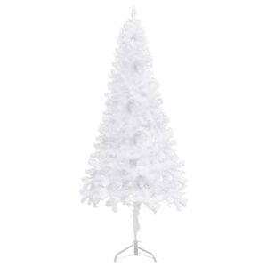 vidaXL Rohový umelý vianočný stromček biely 150 cm PVC