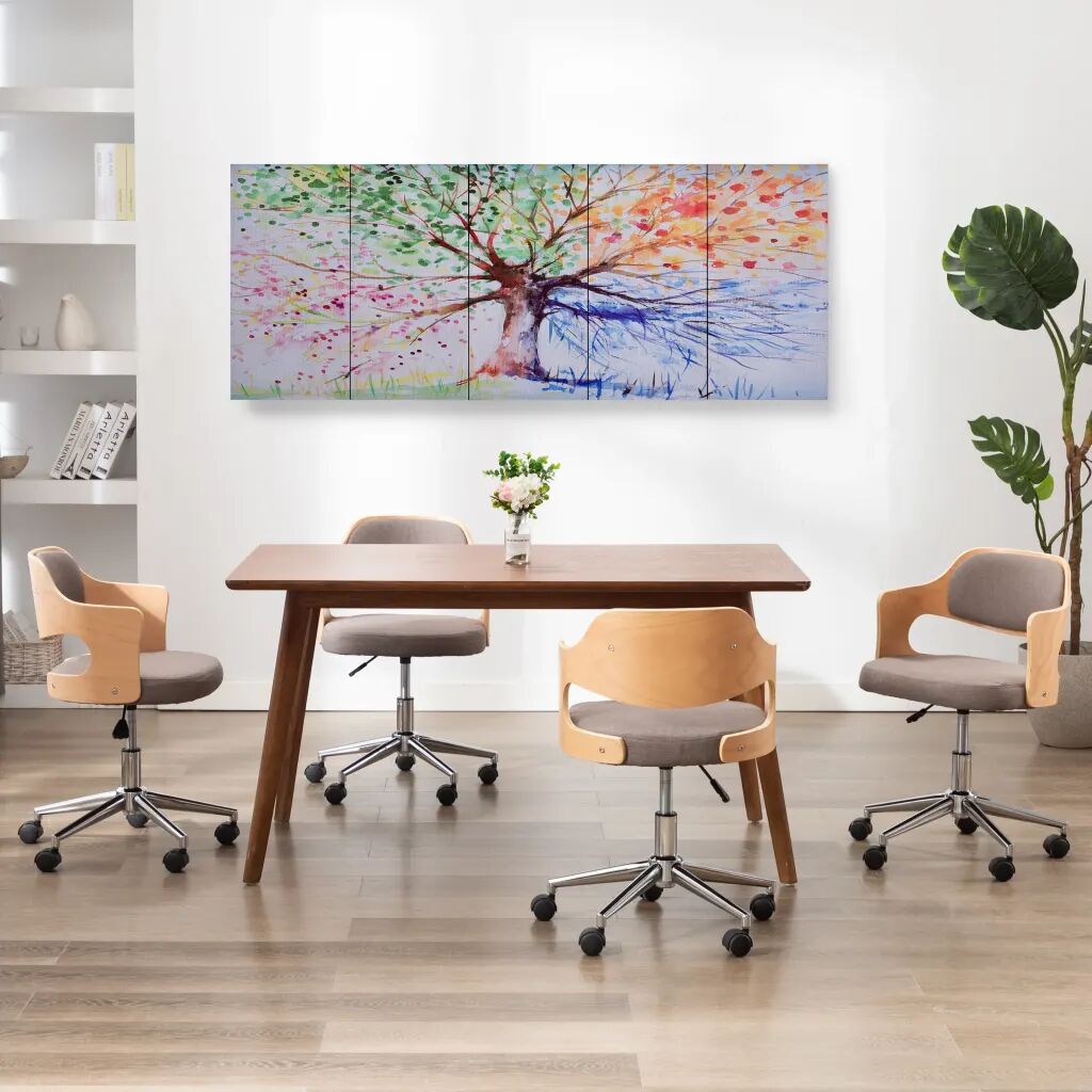 vidaXL Sada nástenných obrazov na plátne Dažďový strom rôznofarebný 200x80 cm