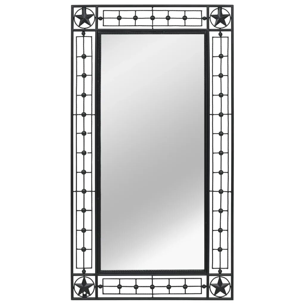 vidaXL Nástenné zrkadlo obdĺžnikové čierne 60x110 cm