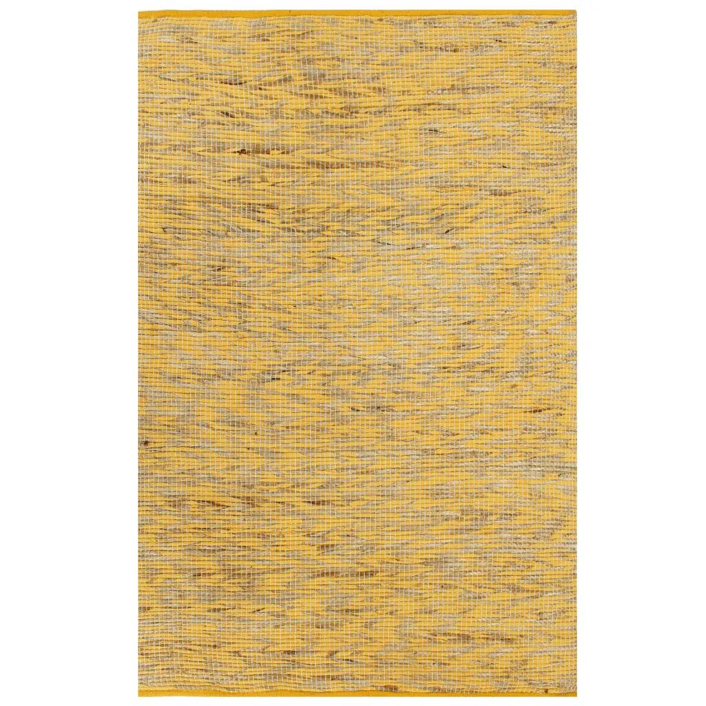 vidaXL Ručne vyrobený jutový koberec žltý a prírodný 160x230 cm