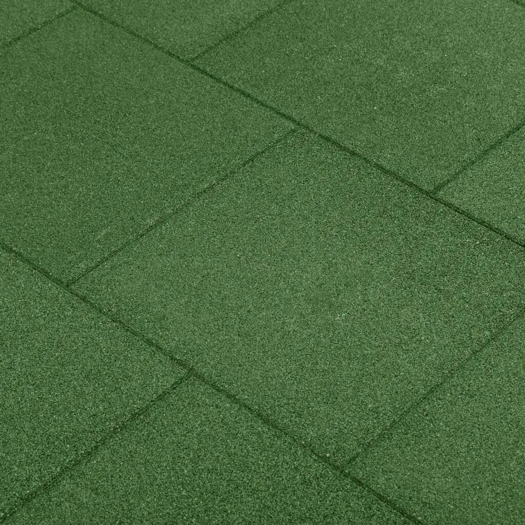 vidaXL Protipádové dlaždice 24 ks zelené 50x50x3 cm gumené