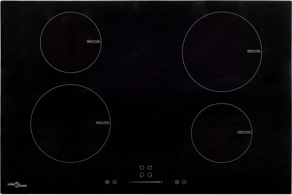 vidaXL Indukčná doska so 4 platničkami dotykové ovládanie sklo 77 cm 7000 W