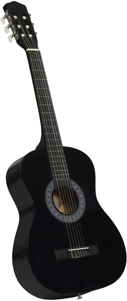 vidaXL Klasická gitara pre začiatočníkov a deti čierna 3/4 39"