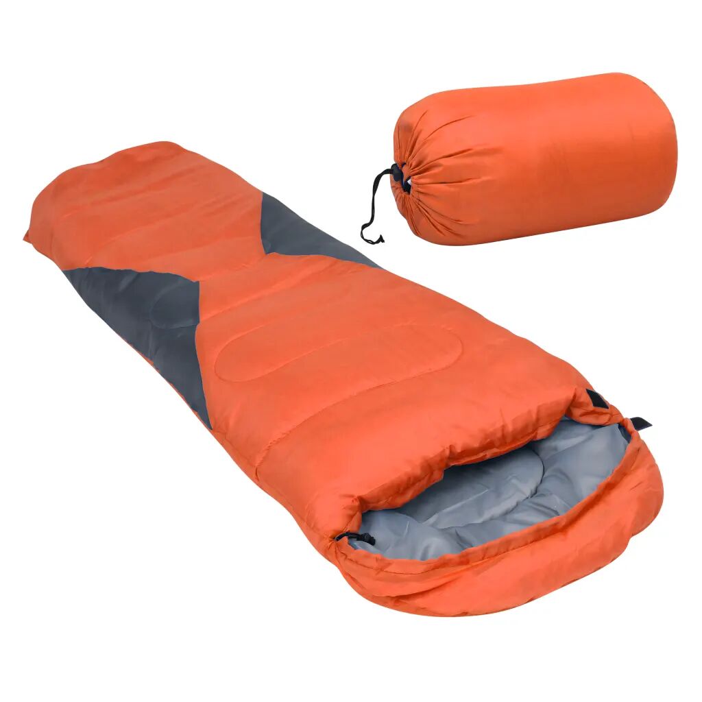 vidaXL Ľahký detský spací vak oranžový 670 g 10°C