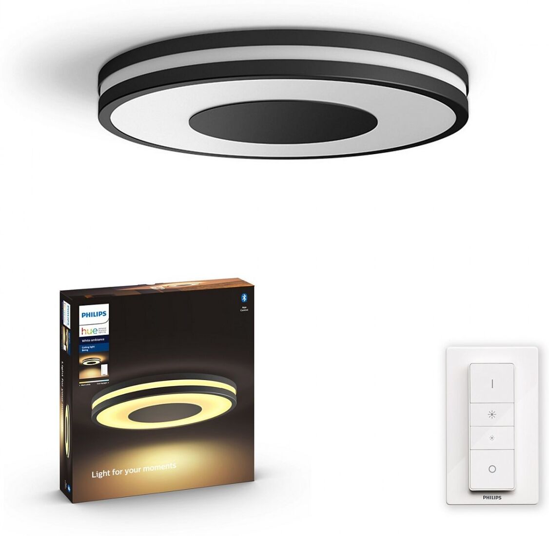 Philips Hue 32610/30 / P6 LED prisadený luster Being 1x32W   2200-6500K - Bluetooth, s diaľkovým ovládačom