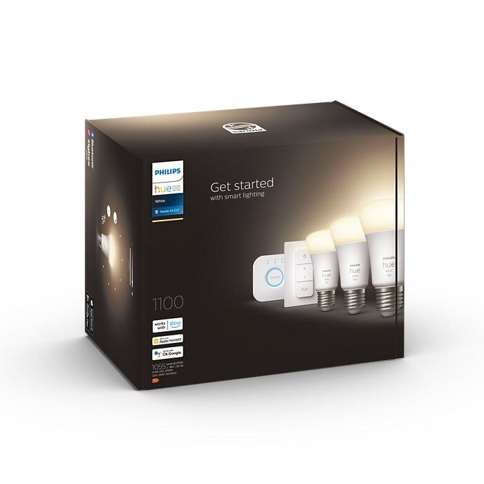 Philips Hue 8719514289130 LED sada žiaroviek Starter Kit 3x9,5W   E27   1100lm   2700K - White, stmievateľné, Bluetooth