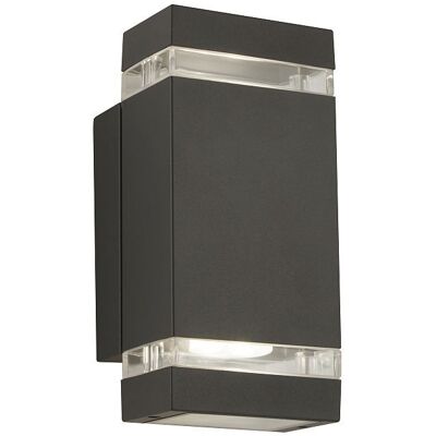 Searchlight 1002-2GY-LED Outdoor exteriérové nástenné svietidlo GU10 2 x 3W 3000K IP44 Searchlight 1002-2GY-LED Outdoor exteriérové nástenné svietidlo GU10 2 x 3W 3000K IP44