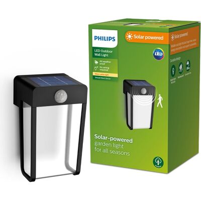Philips 8720169265509 LED solárne vonkajšie nástenné svietidlo Shroud 2,3W integrovaný LED zdroj 250lm 2700K Philips 8720169265509 LED solárne vonkajšie nástenné svietidlo Shroud 2,3W integrovaný LED zdroj 250lm 2700K