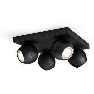 Philips Hue 8719514339163 Upravený stropné bodové svietidlo Buckaram 4x5,5W GU10 1400lm 2200-6500K - White Ambiance, diaľkové ovládanie, stmievateľné, Bluetooth, čierna Philips Hue 8719514339163 Upravený stropné bodové svietidlo Buckaram 4x5,5W GU10 1400lm 2200-6500K - White Ambiance, diaľkové ovládanie, stmievateľné, Bluetooth, čierna