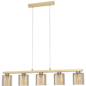 Eglo 98592 závesné stropné svietidlo Castralvo 5x28W E27 - jantárová Eglo 98592 závesné stropné svietidlo Castralvo 5x28W E27 - jantárová