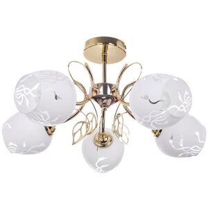 Rabalux 5099 prisadené stropné svietidlo Fauna 5x40W E27 - zlatá, biela Rabalux 5099 prisadené stropné svietidlo Fauna 5x40W E27 - zlatá, biela