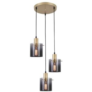 Rabalux 5223 závesné stropné svietidlo Donati 3x40W E27 - zlatá, dymové sklo Rabalux 5223 závesné stropné svietidlo Donati 3x40W E27 - zlatá, dymové sklo