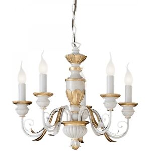 závesné svietidlo - luster Ideal lux FIRENZE 012865 - starožitná slonová kosť / zlatá závesné svietidlo - luster Ideal lux FIRENZE 012865 - starožitná slonová kosť / zlatá