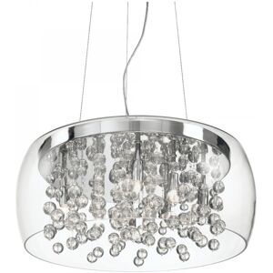 závesné svietidlo - luster Ideal lux AUDI 031750 - chróm / sklo závesné svietidlo - luster Ideal lux AUDI 031750 - chróm / sklo