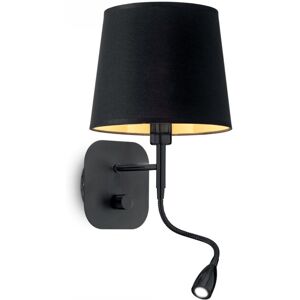 Ideal Lux 158242 LED nástenné svietidlo so smerovou lampičkou Nordik 1x40W E14 - čierne Ideal Lux 158242 LED nástenné svietidlo so smerovou lampičkou Nordik 1x40W E14 - čierne