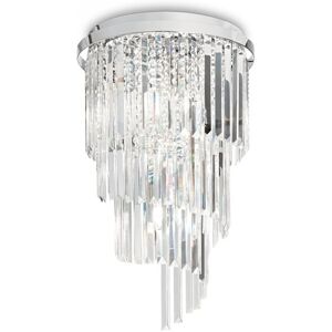 Ideal Lux 168920 prisadené stropné svietidlo Carlton 8x40W E14 - chrom, číra Ideal Lux 168920 prisadené stropné svietidlo Carlton 8x40W E14 - chrom, číra