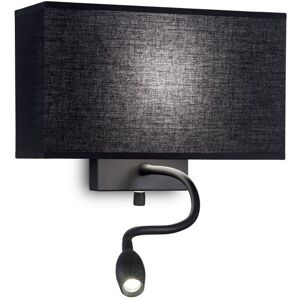 Ideal Lux 215709 LED nástenné svietidlo Hotel 1x60W+1W E27 55lm 3000K - čierna Ideal Lux 215709 LED nástenné svietidlo Hotel 1x60W+1W E27 55lm 3000K - čierna