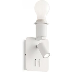 Ideal Lux 239521 nástenná lampička s vypínačom Gea Map bez tienidla 1x60W + 1x3W 3000K - biela Ideal Lux 239521 nástenná lampička s vypínačom Gea Map bez tienidla 1x60W + 1x3W 3000K - biela