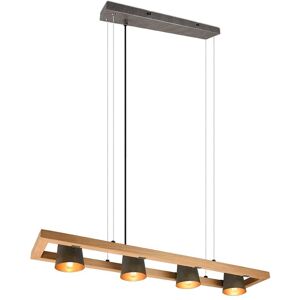 Trio 301900467 závesné stropné svietidlo Bell 4x25W E14 - nastaviteľná výška, drevo, antický nikel Trio 301900467 závesné stropné svietidlo Bell 4x25W E14 - nastaviteľná výška, drevo, antický nikel