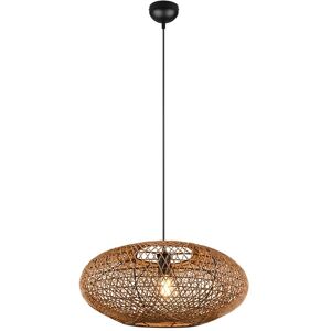 Trio 312300136 závesné stropné svietidlo Hedda 1x40W E27 - nastaviteľná výška, čierna, prírodná Trio 312300136 závesné stropné svietidlo Hedda 1x40W E27 - nastaviteľná výška, čierna, prírodná