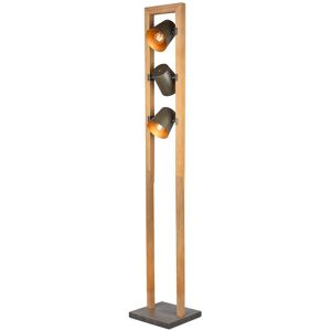 Trio 401900367 stojaca lampa Bell 3x25W E14 - nožný vypínač, antický nikel, drevo Trio 401900367 stojaca lampa Bell 3x25W E14 - nožný vypínač, antický nikel, drevo