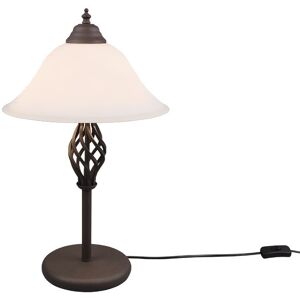 Trio 501000224 stolové svietidlo Rustica 2x40W E14 - káblový spínač, hrdza, biela Trio 501000224 stolové svietidlo Rustica 2x40W E14 - káblový spínač, hrdza, biela