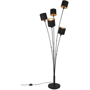 Trio R46335979 stojacie svietidlo Tommy 5x40W E14 - nožný vypínač, matný nikel, čierna Trio R46335979 stojacie svietidlo Tommy 5x40W E14 - nožný vypínač, matný nikel, čierna