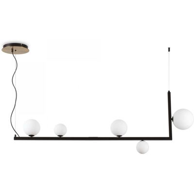 Ideal Lux 273648 závesné stropné svietidlo Birds pt5 5x15W G9 - mosadz, čierna, biela Ideal Lux 273648 závesné stropné svietidlo Birds pt5 5x15W G9 - mosadz, čierna, biela