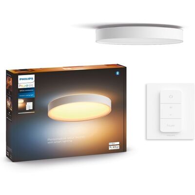 Philips Hue 41160/31 / P6 LED stropné svietidlo Enrave L 1x33,5W 4300lm 2200-6500K - White Ambience, stmievateľné, Hue Switch, Bluetooth, biela Philips Hue 41160/31 / P6 LED stropné svietidlo Enrave L 1x33,5W 4300lm 2200-6500K - White Ambience, stmievateľné, Hue Switch, Bluetooth, biela
