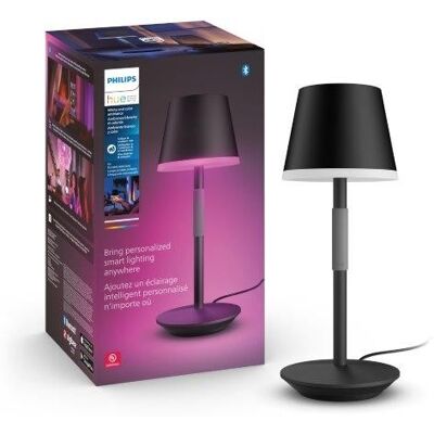 Philips Hue 8719514404595 LED prenosná dotyková stolná lampa Go 36cm 1x6,2W 530lm - čierna IP54,White and Color Ambiance Philips Hue 8719514404595 LED prenosná dotyková stolná lampa Go 36cm 1x6,2W 530lm - čierna IP54,White and Color Ambiance