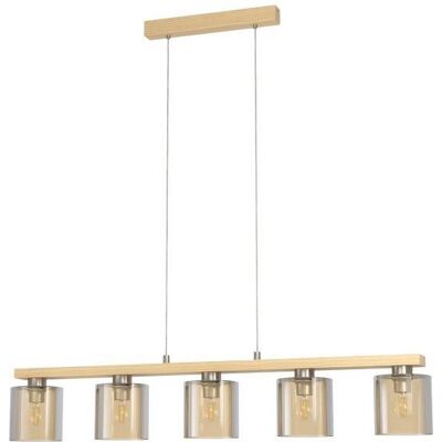 Eglo 98592 závesné stropné svietidlo Castralvo 5x28W E27 - jantárová Eglo 98592 závesné stropné svietidlo Castralvo 5x28W E27 - jantárová